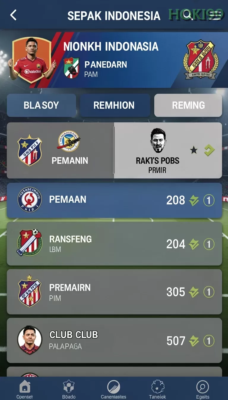 Galeri pratinjau visual hoki99 build APK resmi terbaru