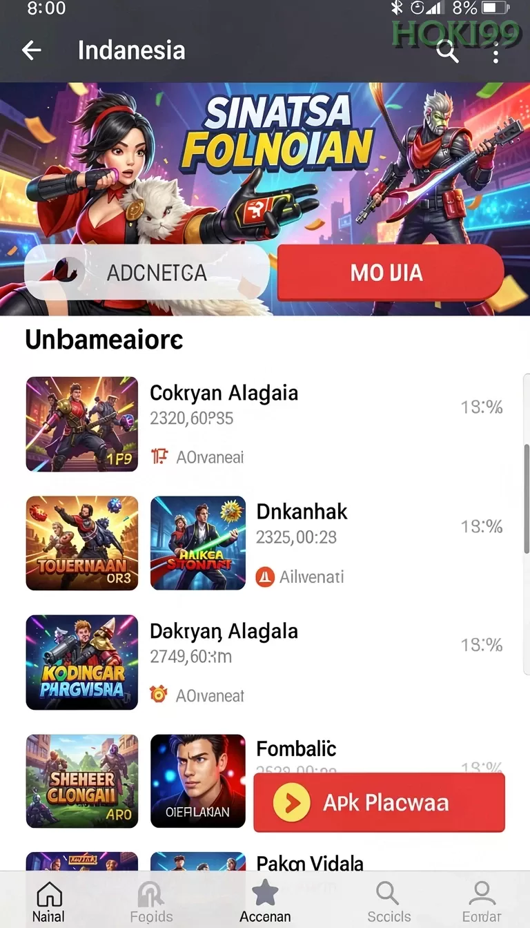 Pratinjau antarmuka hoki99 — aplikasi APK resmi Android v2.5.6